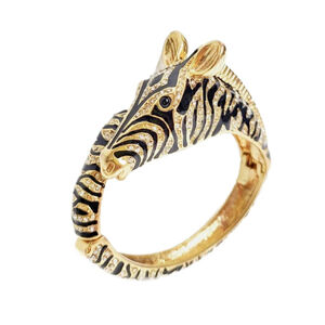 J. Crew Gold and Black Zebra Bracelet